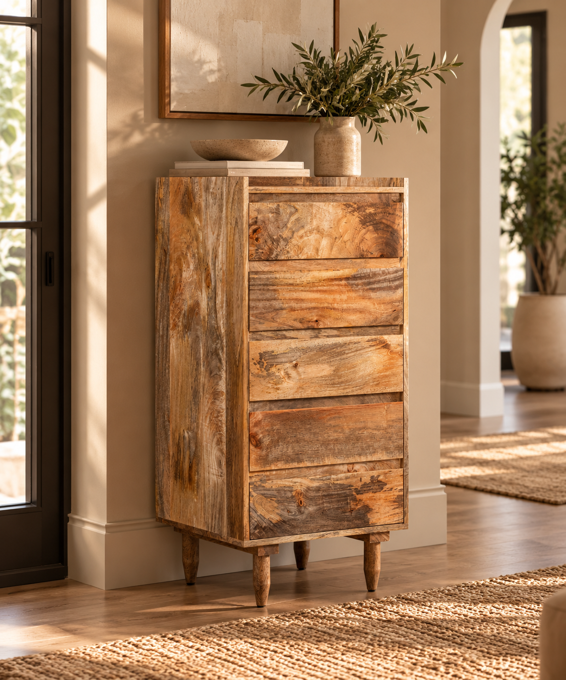 Oslo Mango 5 Drawer Tallboy
