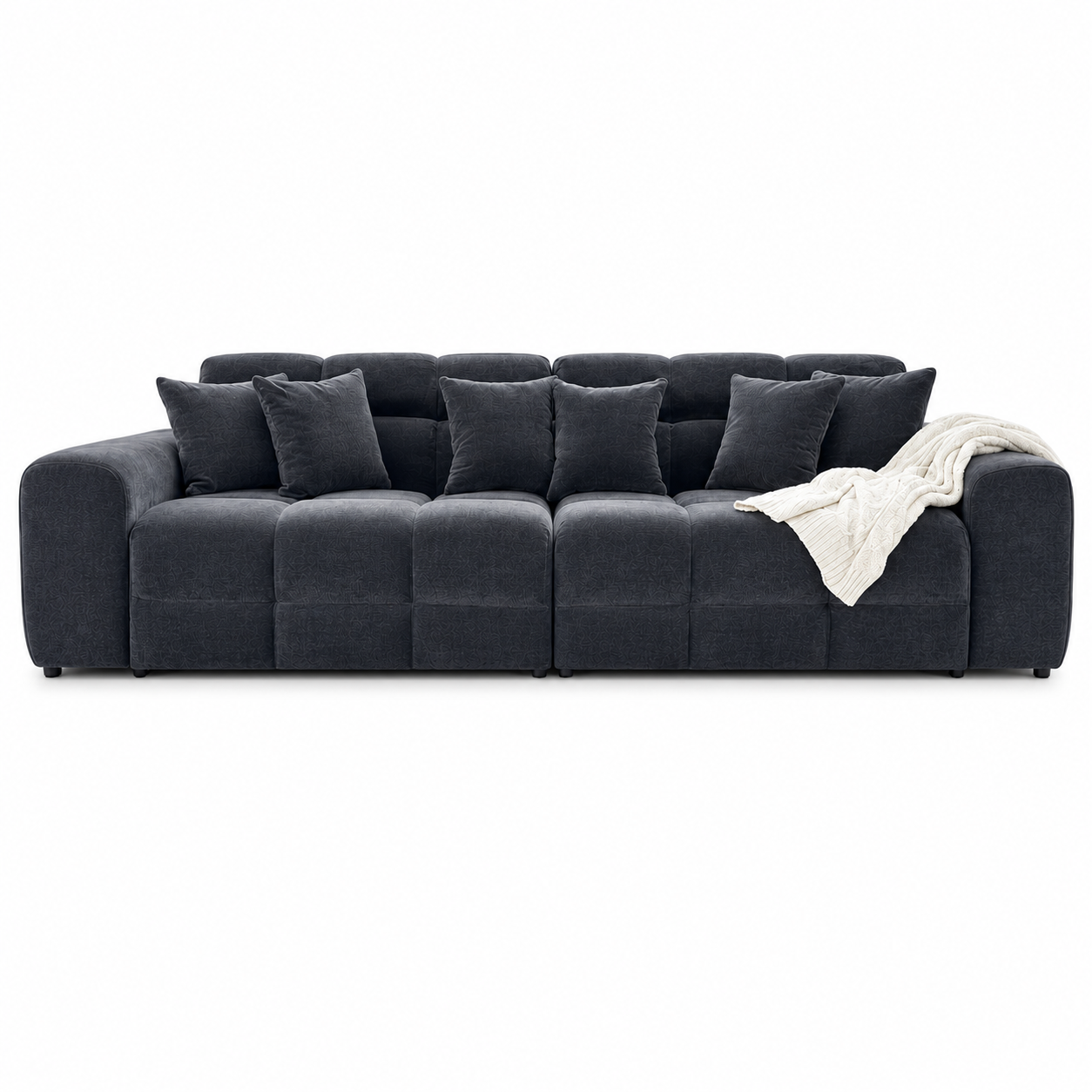 Jacob Sofa Black 4 Seater