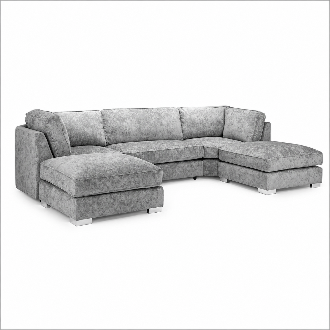 Bishop Fullback Sofa Platinum U Shape Corner