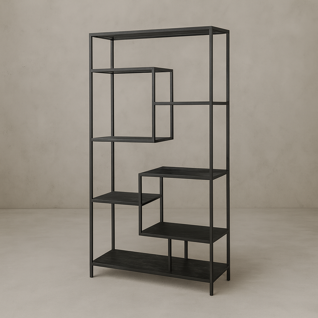 Large Black Multi Shelf Unit