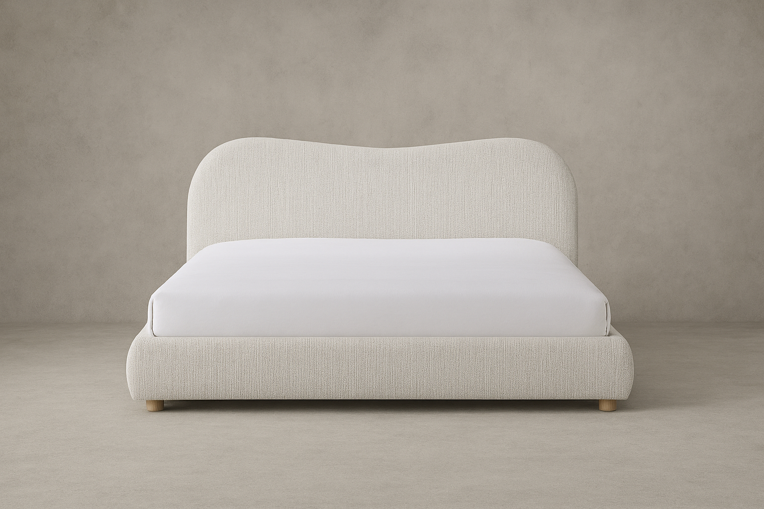 Wave Bed in Natural Weave