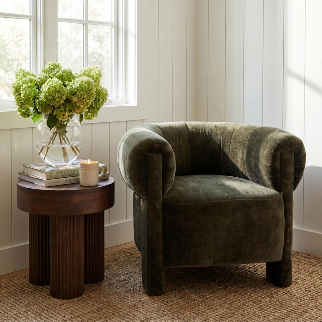 Drew Khaki Accent Chair