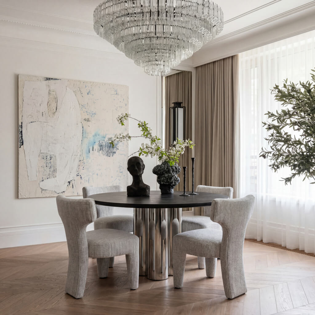 Elwood Beige Marl Dining Chair