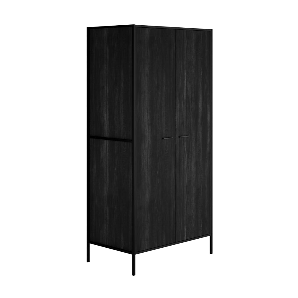Halaxton Black 2 Door Wardrobe