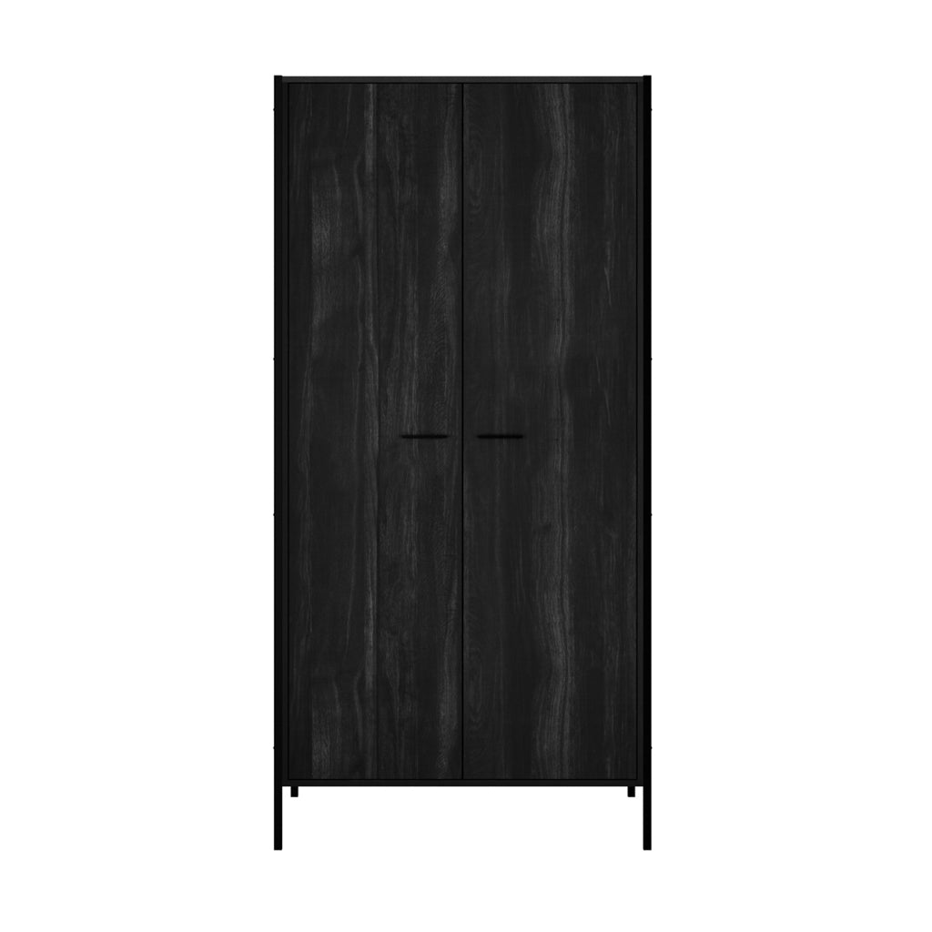 Halaxton Black 2 Door Wardrobe
