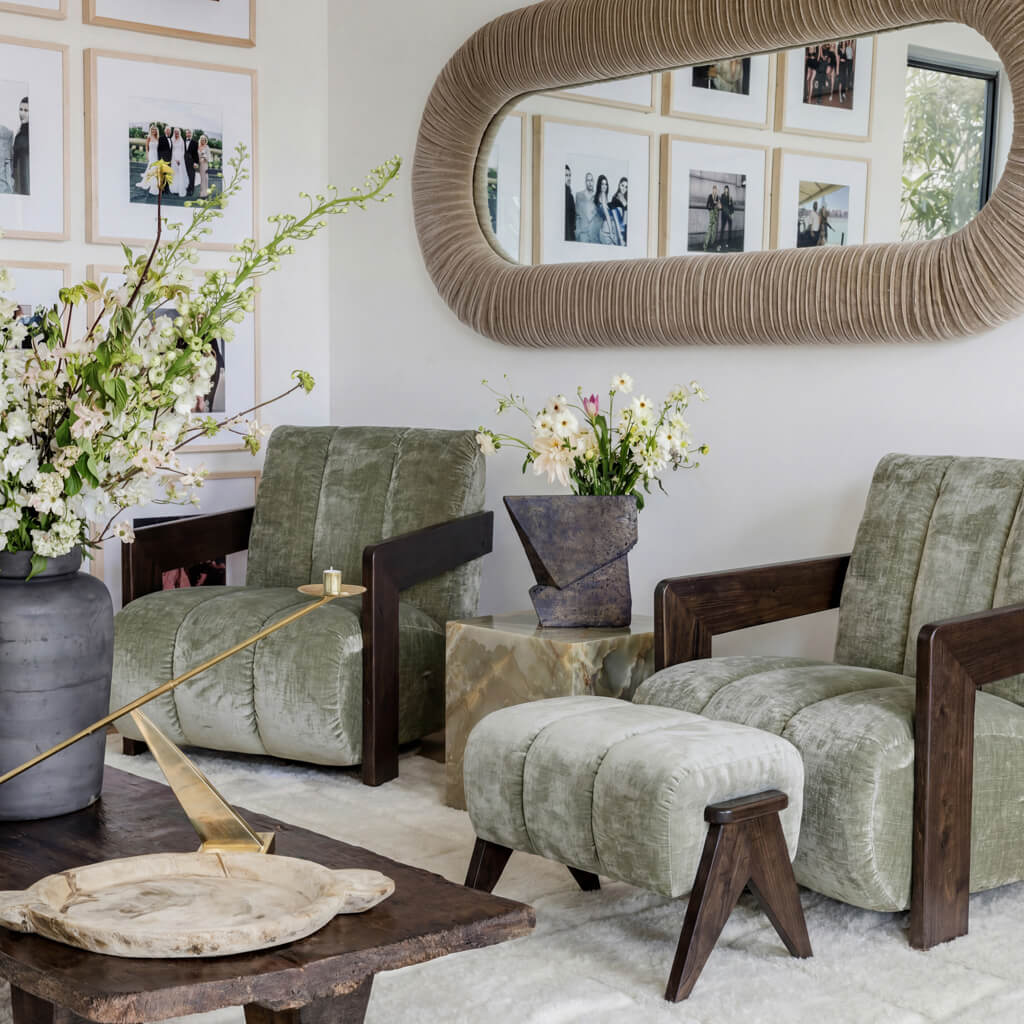 Ashford Dusty Sage Footstool