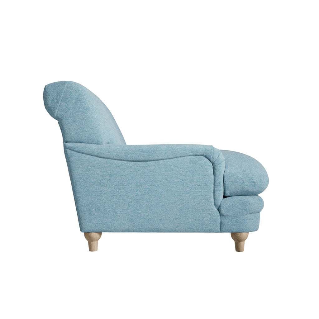 Langford Duck Egg Blue Chenille Armchair
