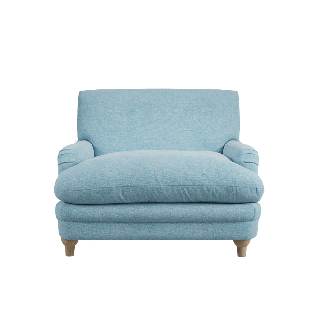 Langford Duck Egg Blue Chenille Armchair