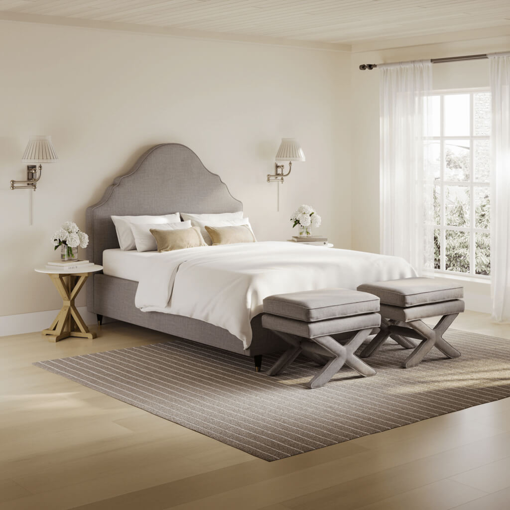 Valentina Light Grey Bed