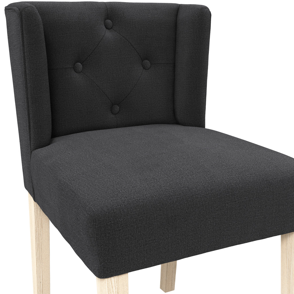 Harrington Anthracite Winged Dining Chair Without Arms