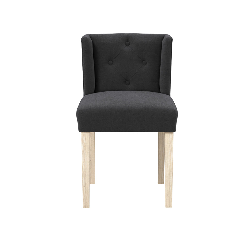 Harrington Anthracite Winged Dining Chair Without Arms