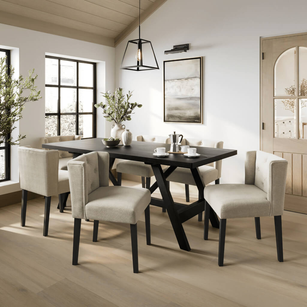 Harrington Stone Winged Dining Chair Without Arms