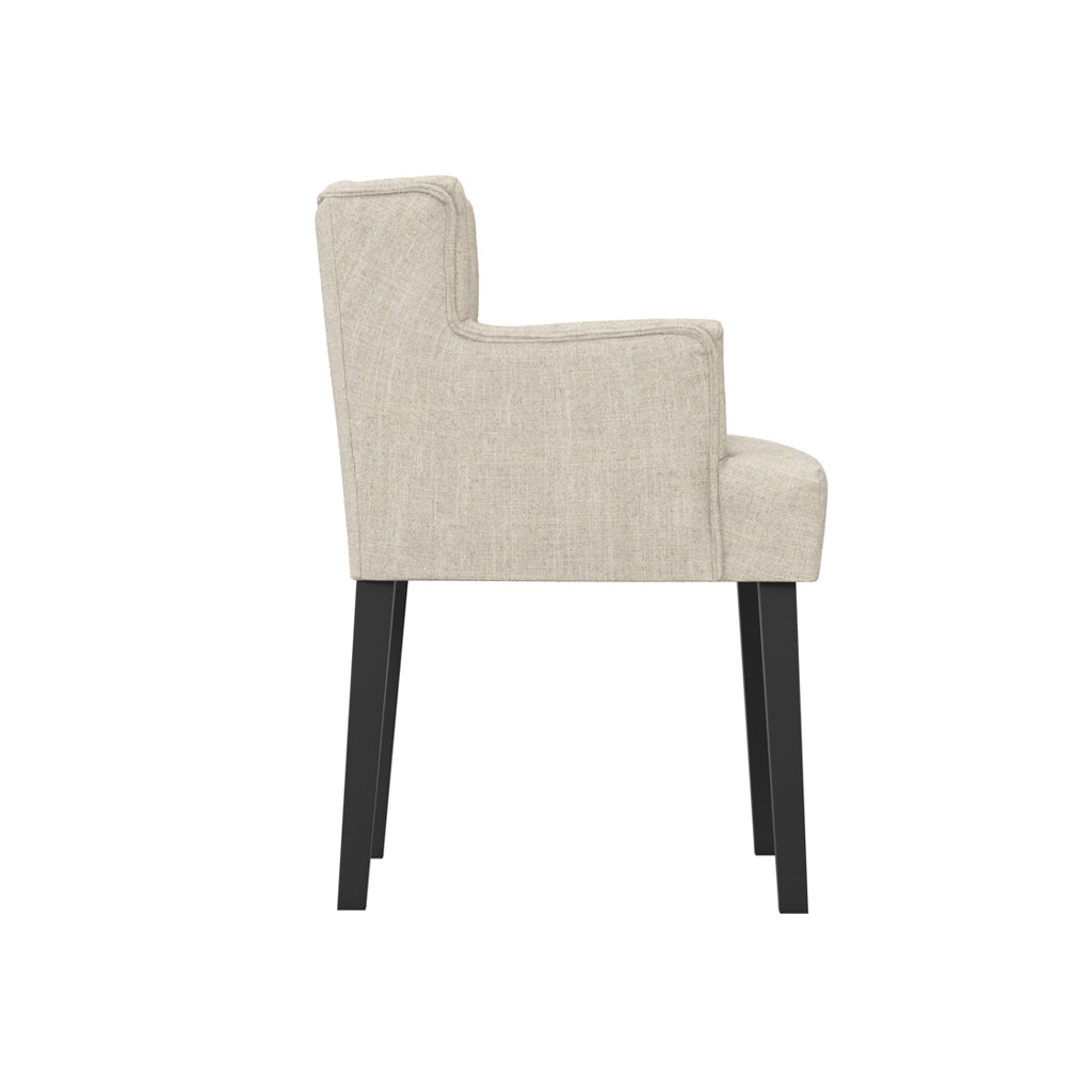 Harrington Stone Winged Dining Chair with Arms