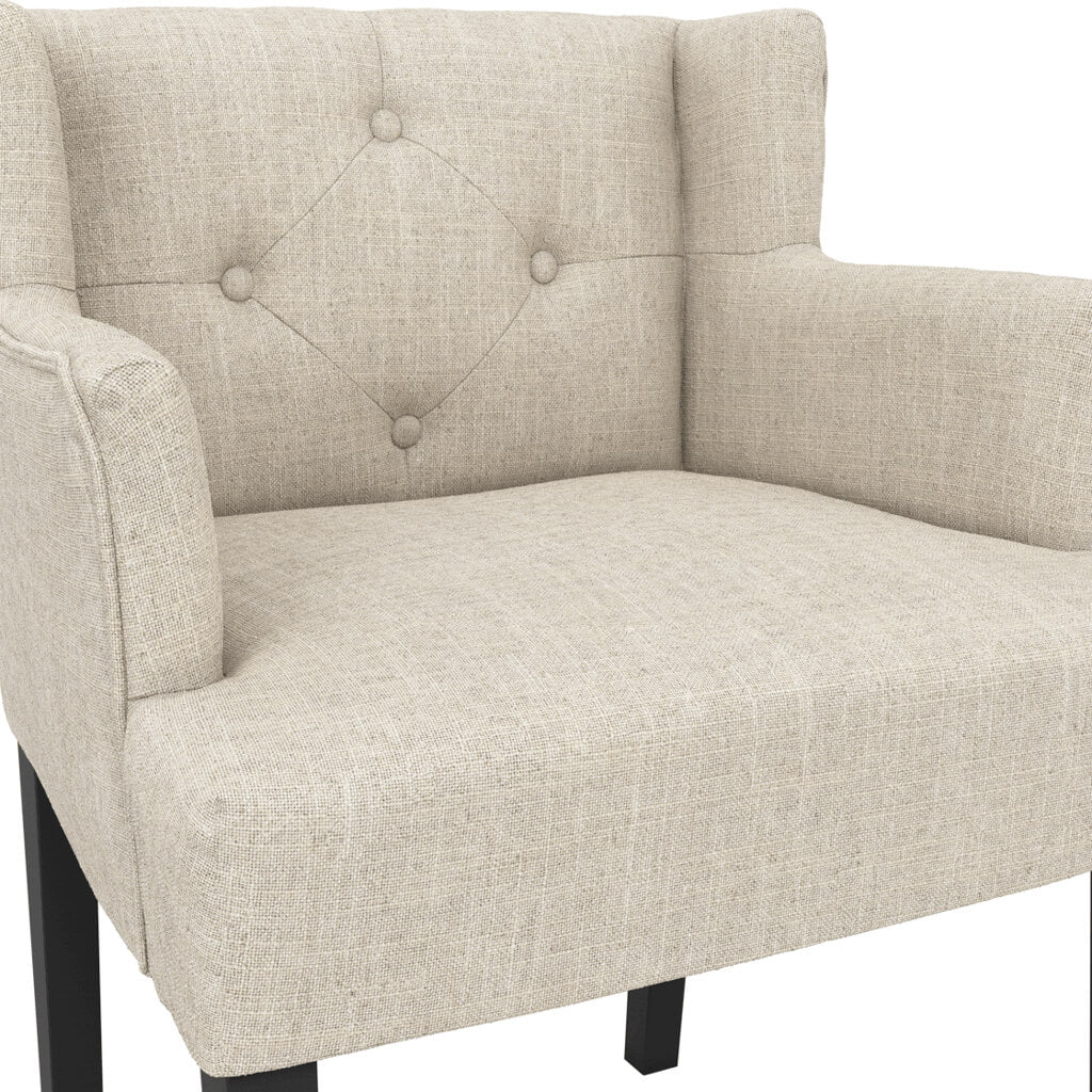 Harrington Stone Winged Dining Chair with Arms
