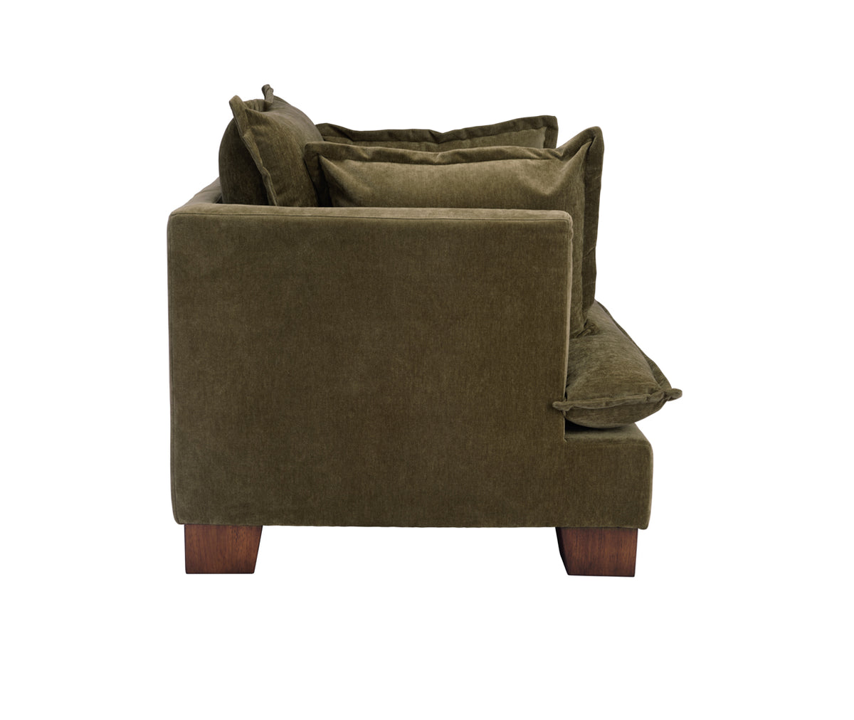 Bramley Olive Chenille Armchair