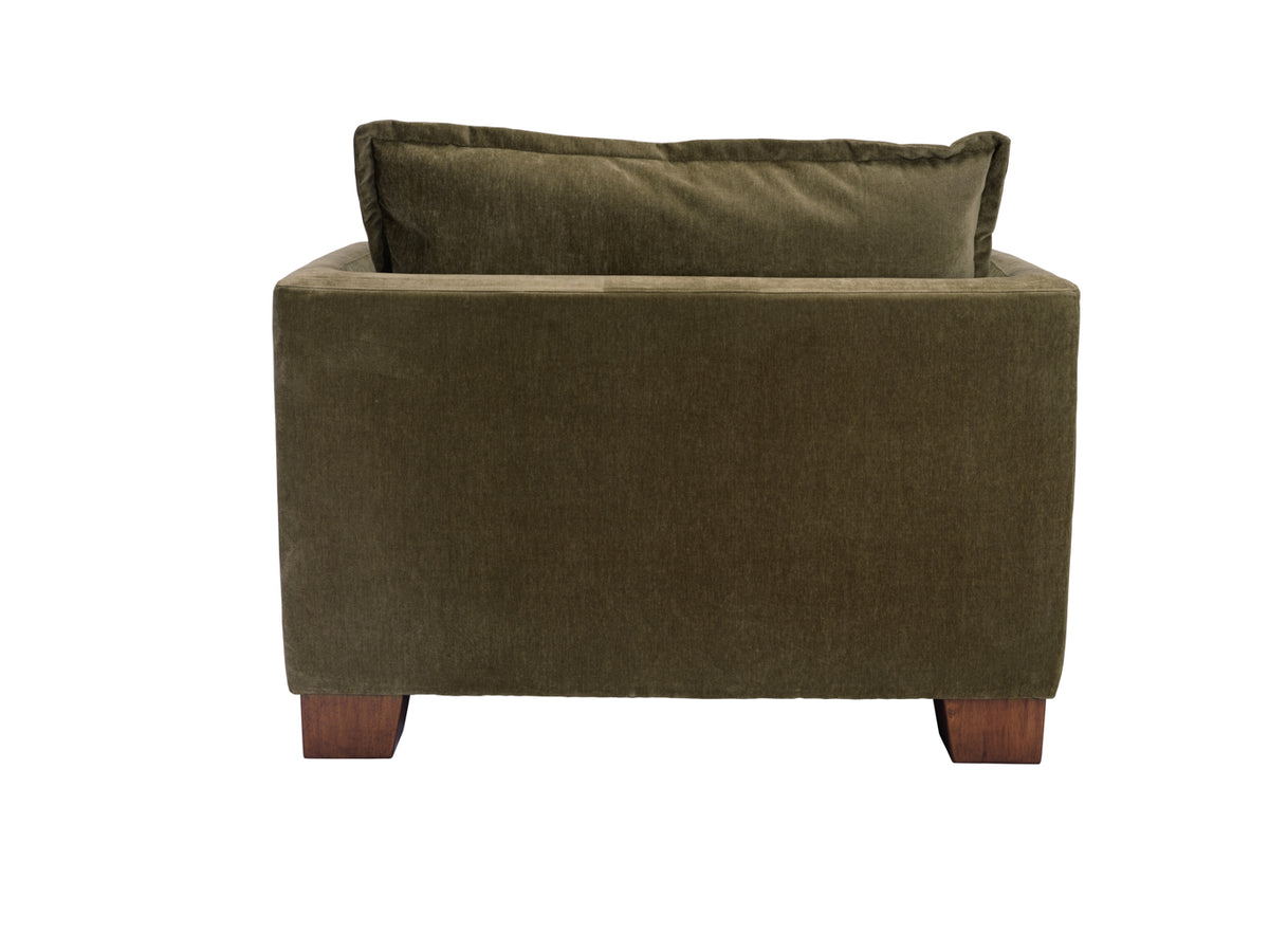 Bramley Olive Chenille Armchair
