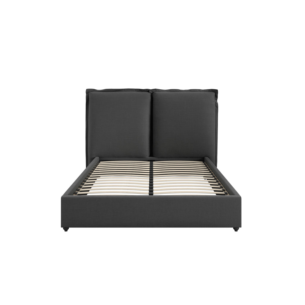Hampton Deep Grey Upholstered Bed