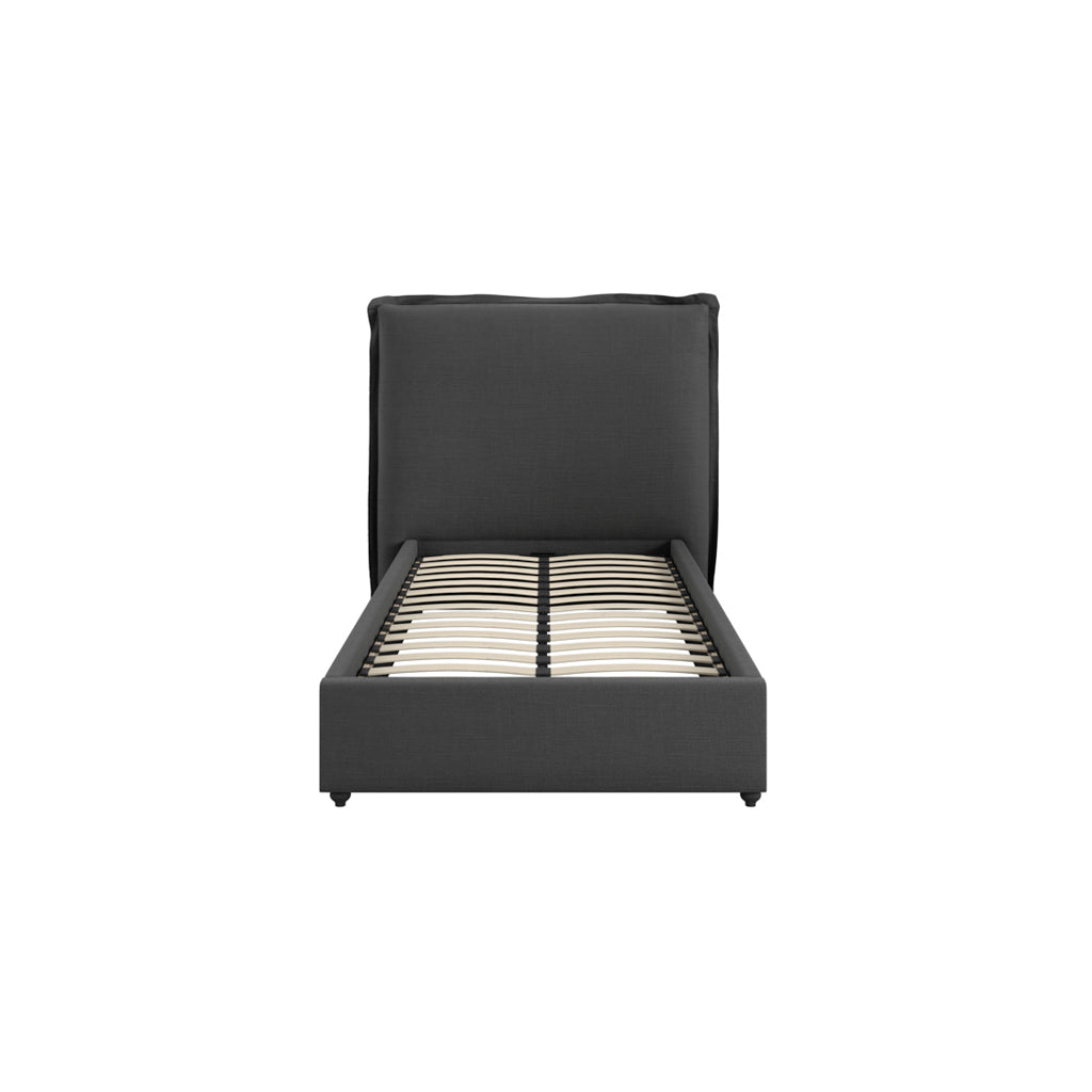 Hampton Deep Grey Upholstered Bed