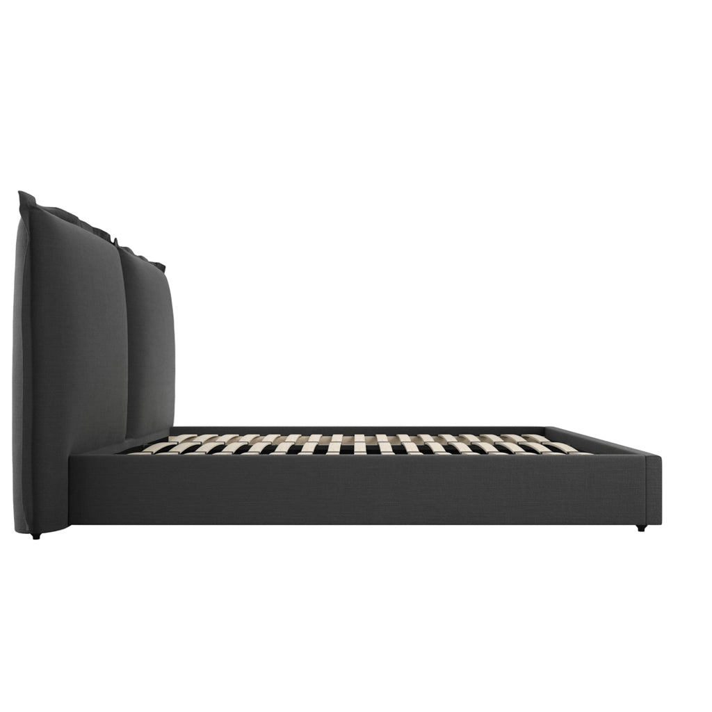 Hampton Deep Grey Upholstered Bed