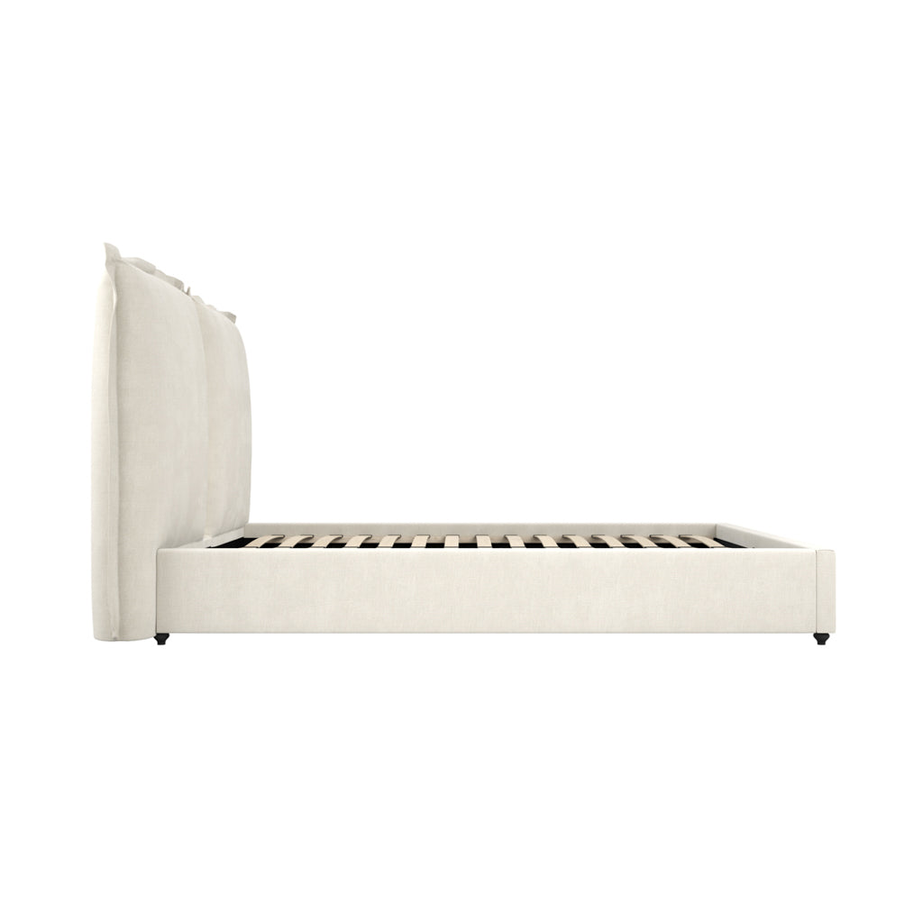 Hampton Ivory Upholstered Double Bed