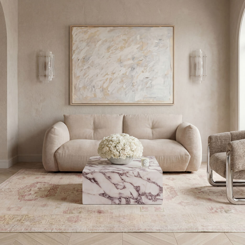 Como Square Coffee Table – Calacatta Viola