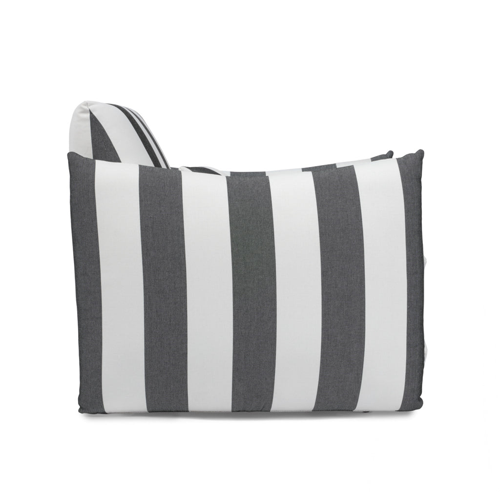 Monroe Black & Off-White Striped Chair