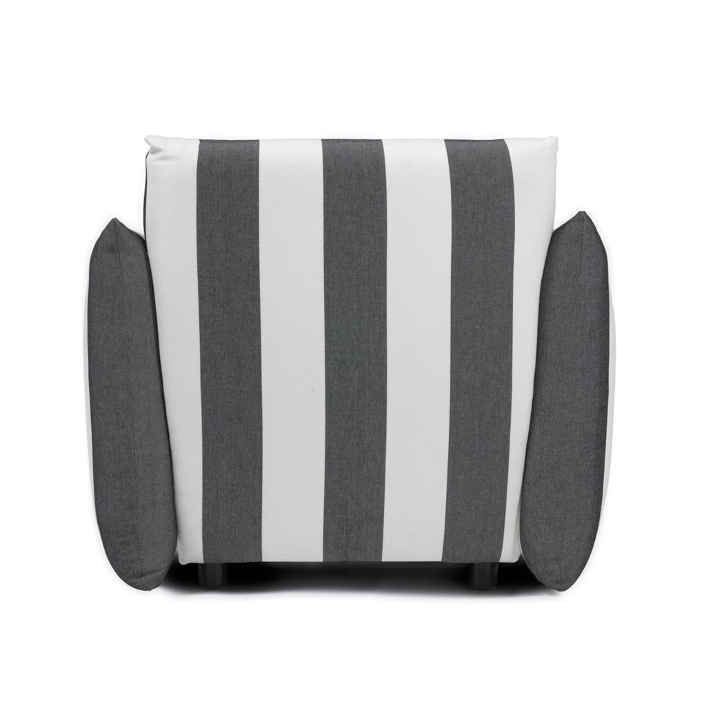 Monroe Black & Off-White Striped Chair