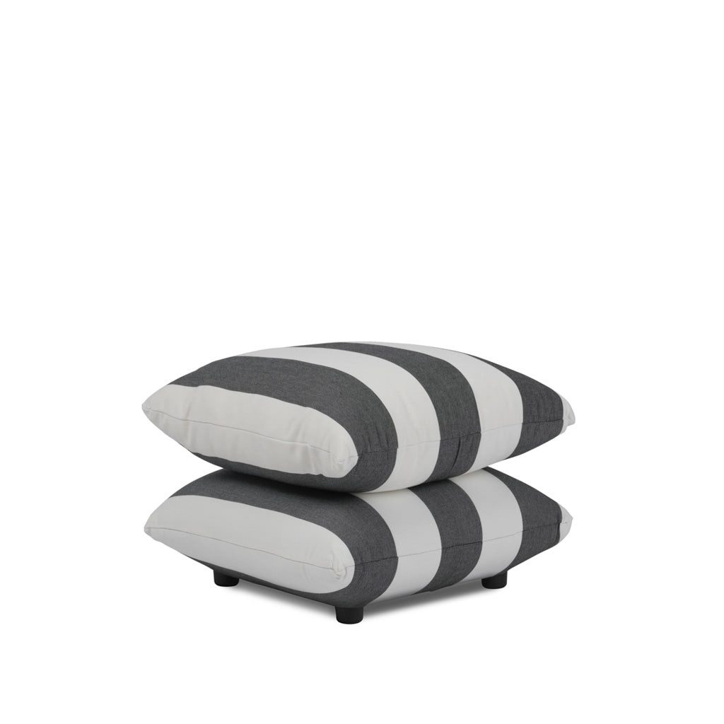 Monroe Black & Off-White Striped Chair
