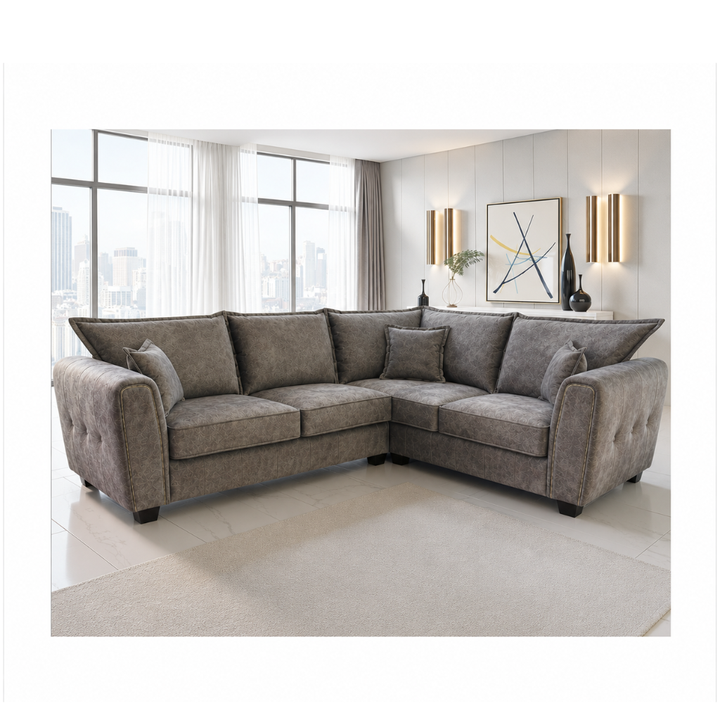 Serena Sofa Brown Large Corner