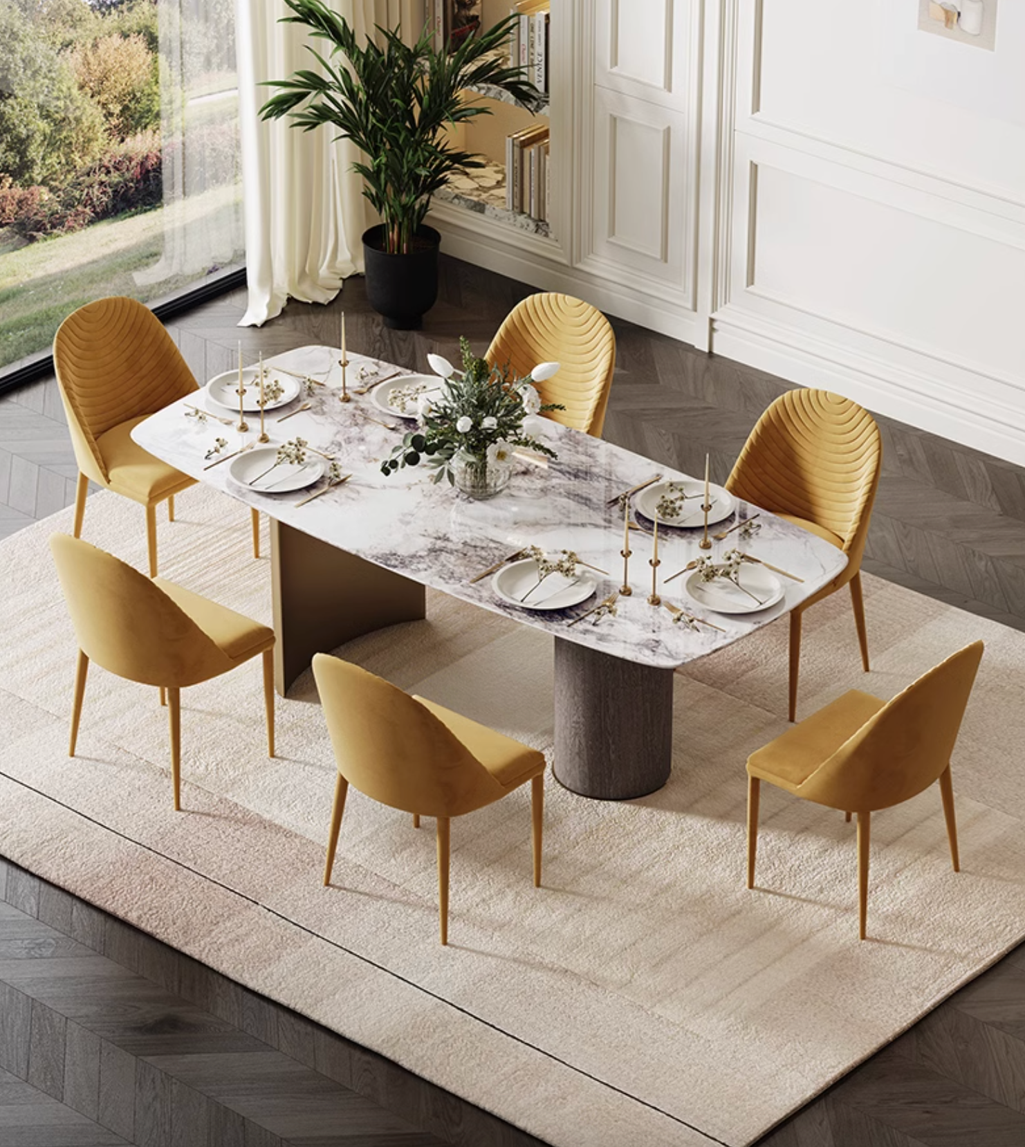 Cameron Dining Table, Marble-DC Concept-DC Concept