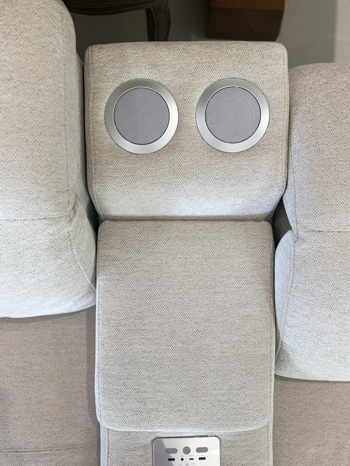 Oslo Electric Recliner Sofa Beige Large Corner