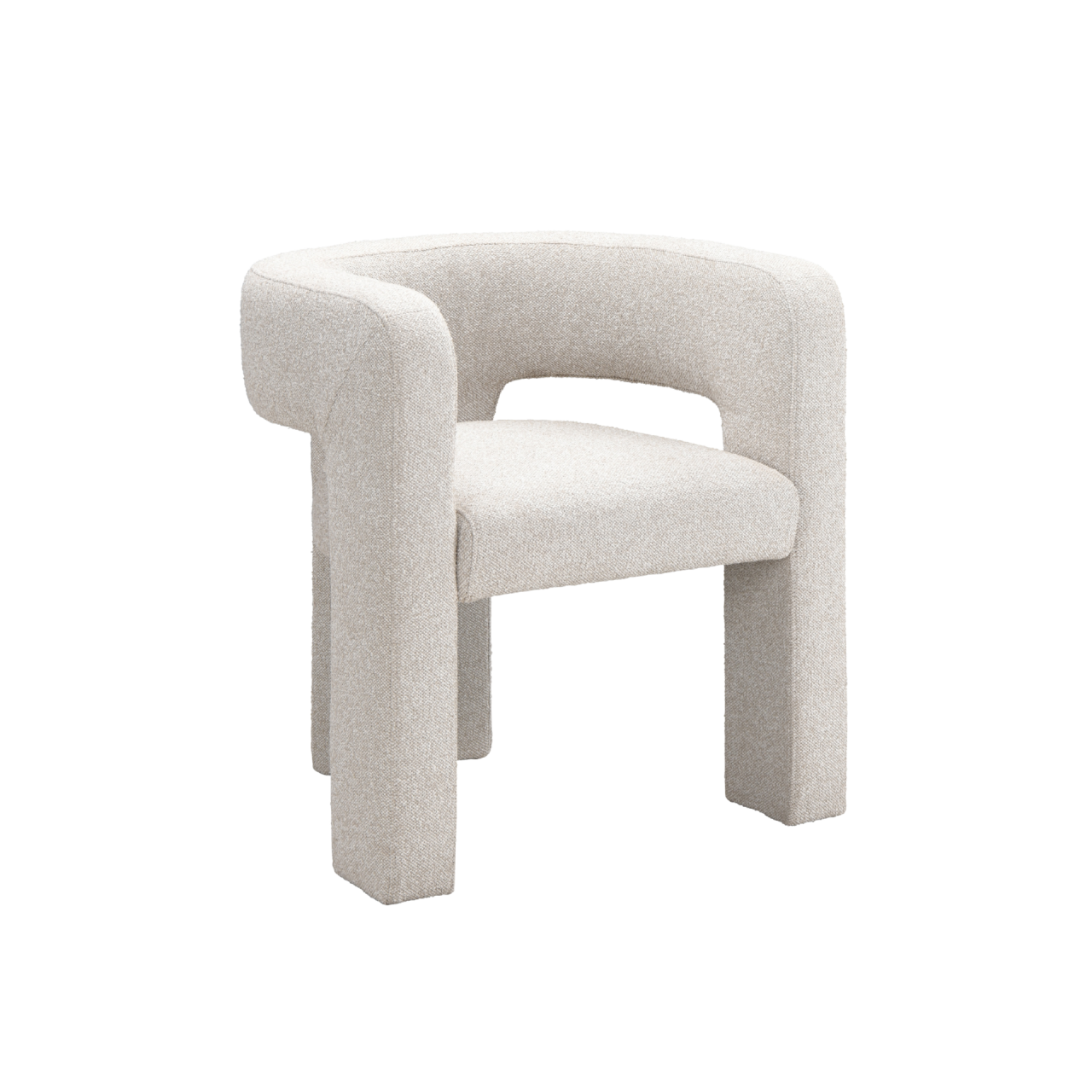 Crescent Occasional Chair - Bouclé