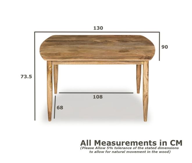 Oslo Mango 130cm Dining Table