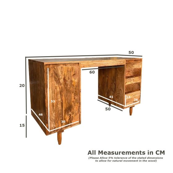 Oslo Mango 126cm Desk