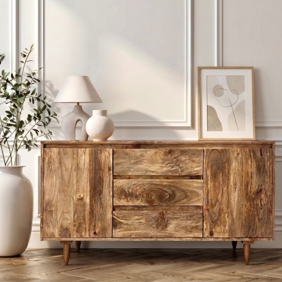 Scandi Mango 130cm Sideboard